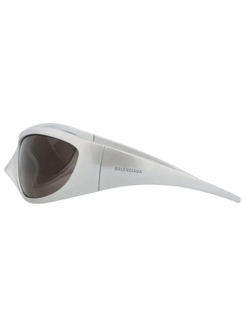 New Balenciaga Women's Sunglasses Shield Wrap Bio Injection Frame Silver Silver